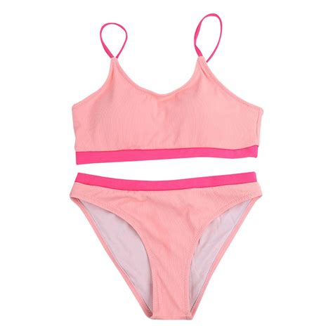 Swimsuits for Teen Girls Plain Color Girls Swimsuit with Shorts Girls ...