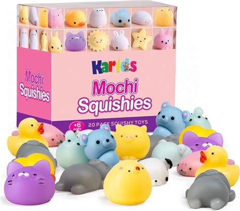 Karids Mini Animal Squishy Pack - 20 Pieces Random Mochi India | Ubuy