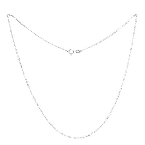 Buy ijuels 925 Sterling Silver 2MM Italian Silver Figaro Chain Girls ...