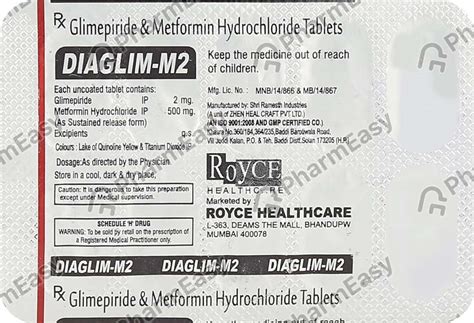 Diaglim M 2mg Tablet: Uses, Side Effects, Price & Dosage | PharmEasy