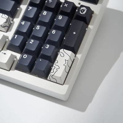 Gliging 4pcs Keycaps, White Topographic Keycaps PBT Keycap India | Ubuy