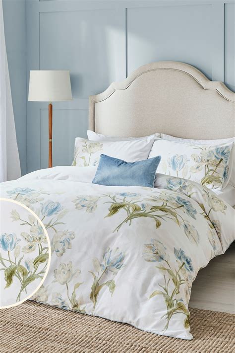 Buy Laura Ashley Seaspray Blue 220 Thread Count Gosford Duvet Cover and ...