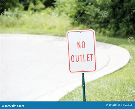 Closeup Shot of a "no Outlet " Sign on the Road Stock Image - Image of ...