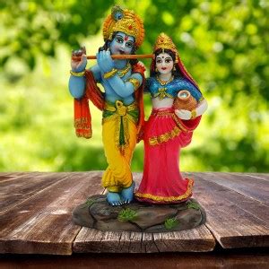 Chaque Decor Radha Krishna with Flute For Pooja Room & Decoration(3 ...