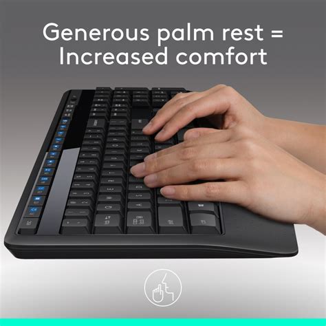 Buy Logitech MK345 Wireless Combo Full-Sized Keyboard with ...