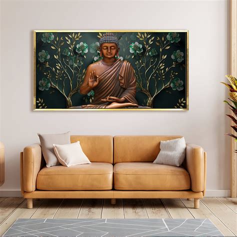 Serene Retreat: Lord Buddha Wall Art Paintings for Bedroom Decor ...