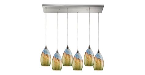 Elk Lighting 10077/6RC Geologic 6 Light 30" Wide Multi Light Pendant ...