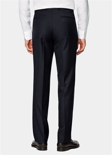 Navy Straight Leg Suit Pants in Pure S110's Wool | SUITSUPPLY
