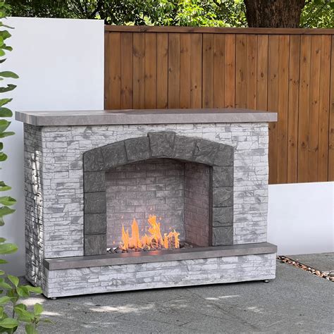Prokan 67 Inches European Ledge Outdoor Propane Fireplace & Reviews ...