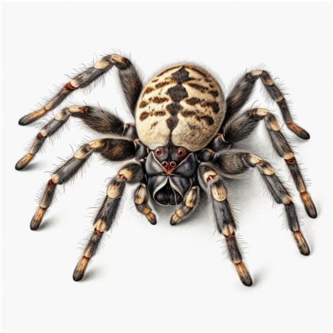 Premium AI Image | A close up of a spider with a skull on its back ...
