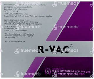 R Vac Injection 05 Ml - Uses, Side Effects, Dosage, Price | Truemeds
