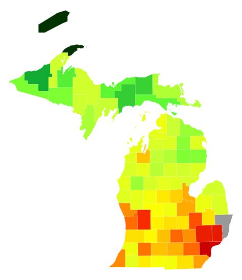 Unpacking The Landscape: A Look At Michigan’s Population Density Map ...