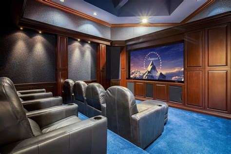 Builtin Speakers Home Theater Room Design Ideas