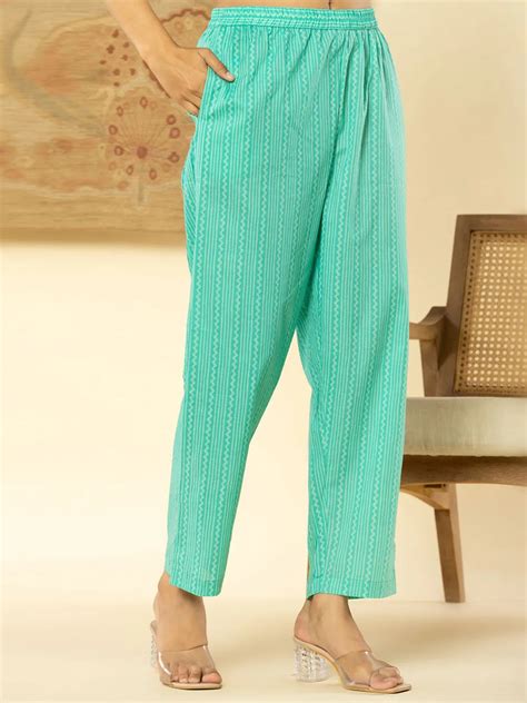 Pure Cotton Turquoise Blue Floral Embroidery Kurta Dupatta Pant Set ...