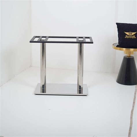 Buy Ghana SS Double Pillar Restaurant Table Base for 4 Seater – Gharnish