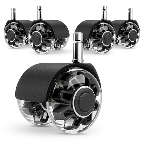 Office Chair Caster Wheels (Set of 5),Heavy-Duty Chair Wheels Support ...