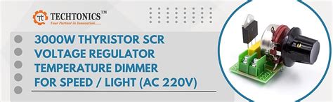 Techtonics 3000W Thyristor SCR Voltage Regulator Temperature Dimmer for ...
