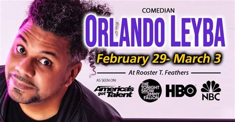 Comedian Orlando Leyba, Rooster T Feathers Comedy Club, Sunnyvale, 29 ...