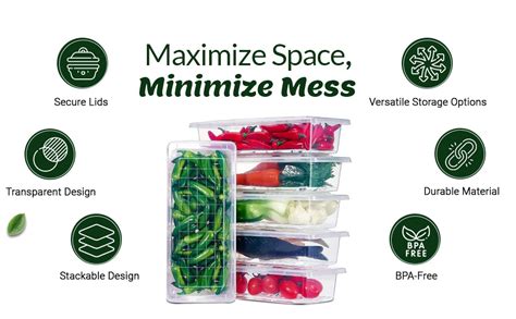 Buy INOVERA (LABEL) 4 Pieces Fridge Storage Boxes | Refrigerator ...