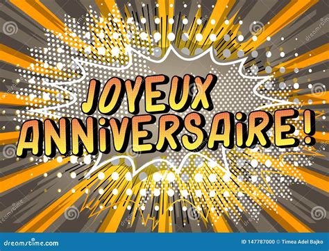 Joyeux Anniversaire! Happy Birthday in French Stock Vector ...