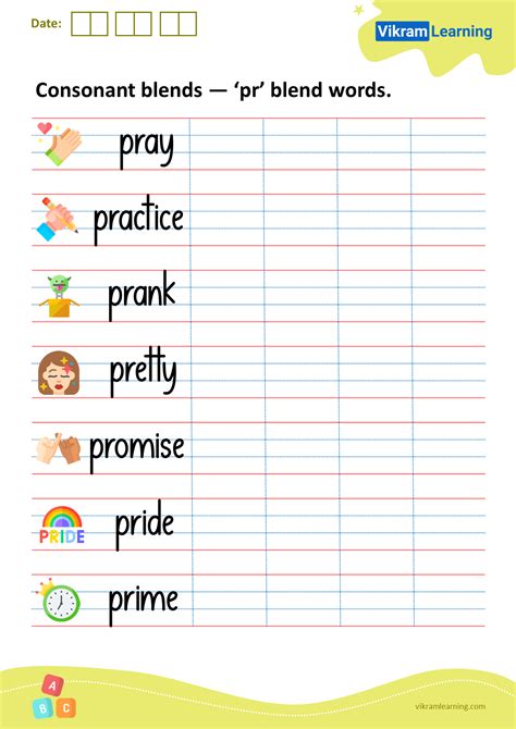 Download consonant blends br, cr, dr, fr, gr, pr, tr worksheets for ...