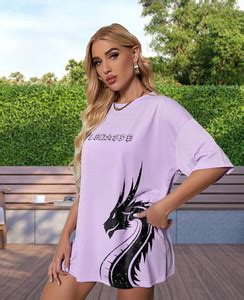 Leotude Casual Printed Women Purple Top - Buy Leotude Casual Printed ...