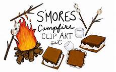 Smore Clipart Free by S Mores Clip Set Digitally Clip Smore Clipart Free