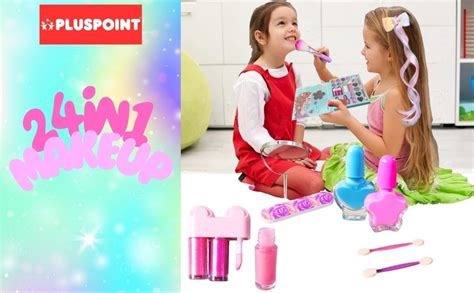 PLUSPOINT Kids Makeup Kit for Girl, Washable Makeup Set for Girls ...