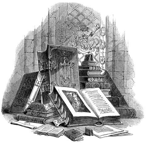 Explore the World of Literature with Victorian Book Cliparts