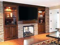 Image result for Custom Entertainment Centers with Fireplace