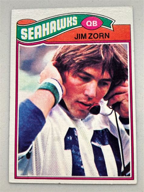 1977 Topps JIM ZORN #65 Seattle Seahawks Football RC NM-EX Rookie Card ...
