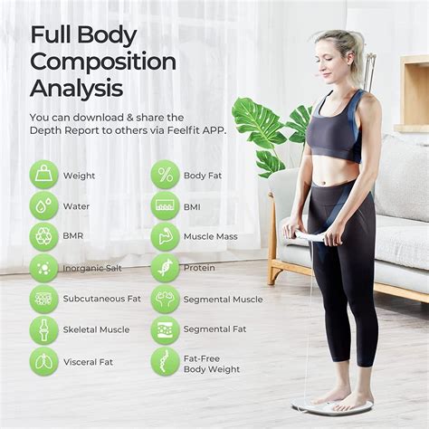 Sportneer Smart Full Body Composition Analyzer Scale - Rechargeable ...