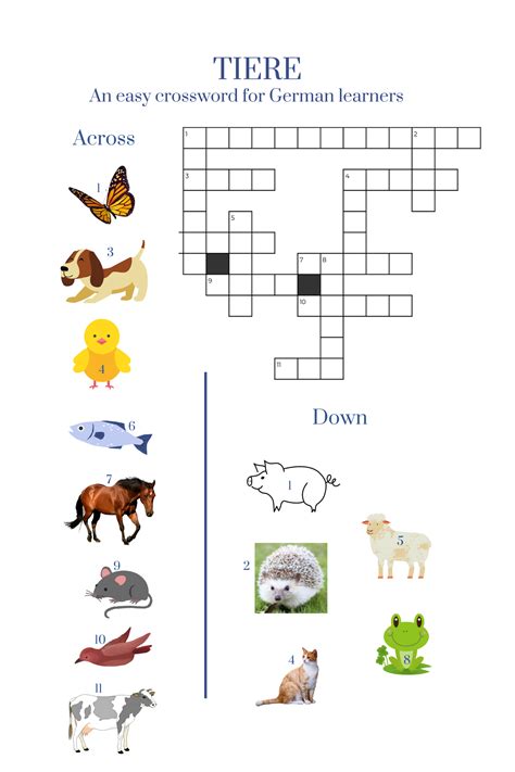 German : An Easy Crossword for German Learners