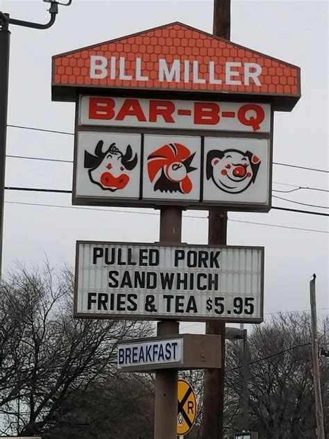 Bill Miller's Barbecue Menu