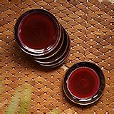 Buy ExclusiveLane 'Crimson Frisbee' Hand Glazed Studio Pottery Ceramic ...