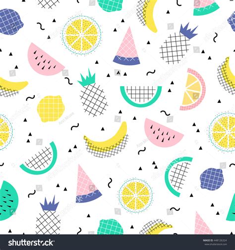 Vector Seamless Cute Summer Background Pattern Stock Vector (Royalty ...