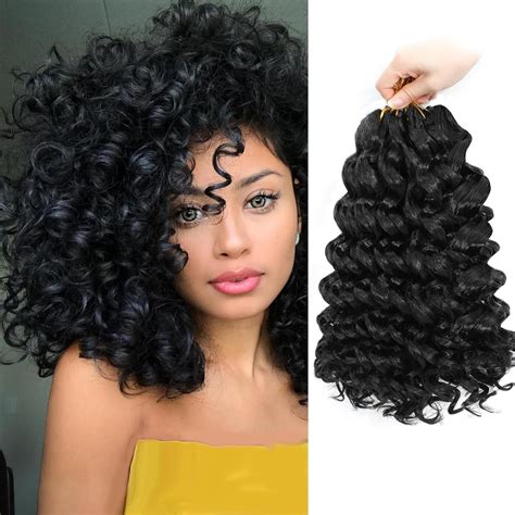 Amazon.com : Ocean Wave Crochet Hair 12 Inch 8 packs Deep Wave ...