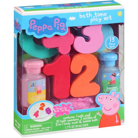 Peppa Pig Bath Time Play Gift Set, 13 pc - Walmart.com