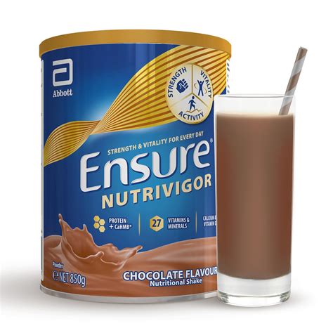Ensure Nutrivigor Nutritional Shake Chocolate Flavour 850g Food ...