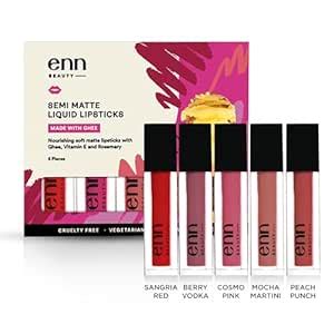 Buy Enn Long Lasting Semi Matte Liquid Lipsticks with 12 Hour Coverage ...