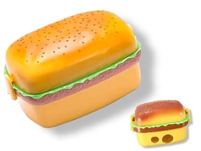 Buy Bodheetree Sandwich Burger Shape Lunch Box with Sandwich Sharpener ...