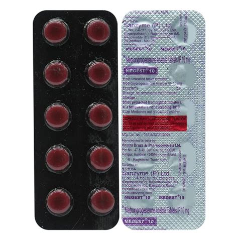 Buy MEGEST 10MG TABLET online | Uses, Side Effects, Price and ...
