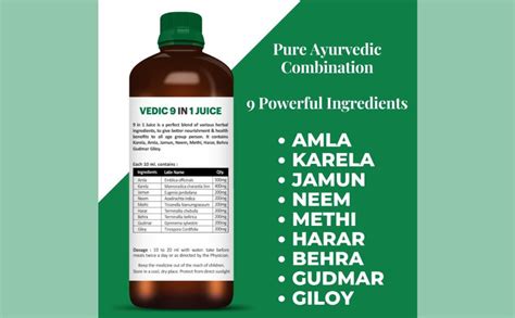 Buy Healthally 9 in 1 Ayurvedic Sugar Control Juice,Sugar Free Daiba ...