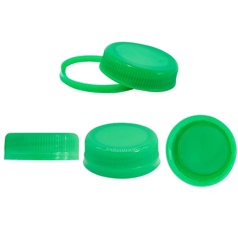 Upper Midland Products 25 Plastic Bottle Caps, Green Plastic Container ...