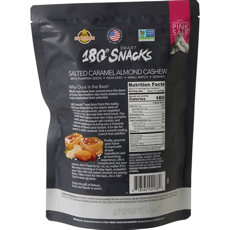 180 Snacks Salted Caramel Almond Cashews with Pumpkin Seeds - 15 oz ...