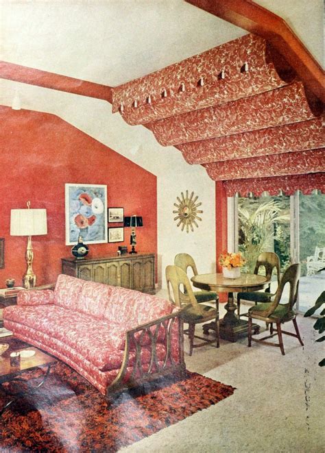 Vintage 1960s living room decor: Retro home fashion with mid-century ...