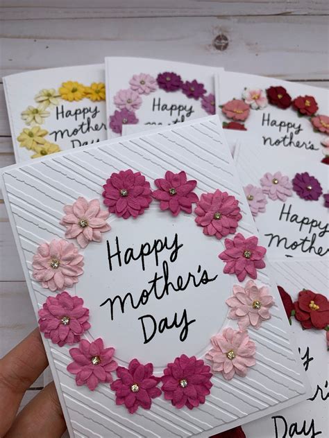 Happy Mother's Day ~ Handmade Greeting/note Cards ~ Yellow Purple Pink ...