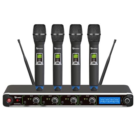 Buy AVTronics SYSQ4H Professional 200 Channels UHF Four Wireless ...