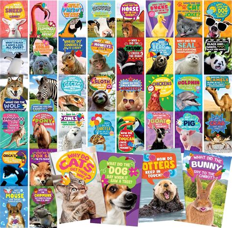 T MARIE 40 Funny Animal Joke Postcards with No Repeats - 4x6" Humorous ...