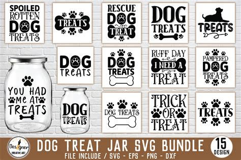 Dog Treat Jar SVG Bundle Graphic by Creative Canvas · Creative Fabrica